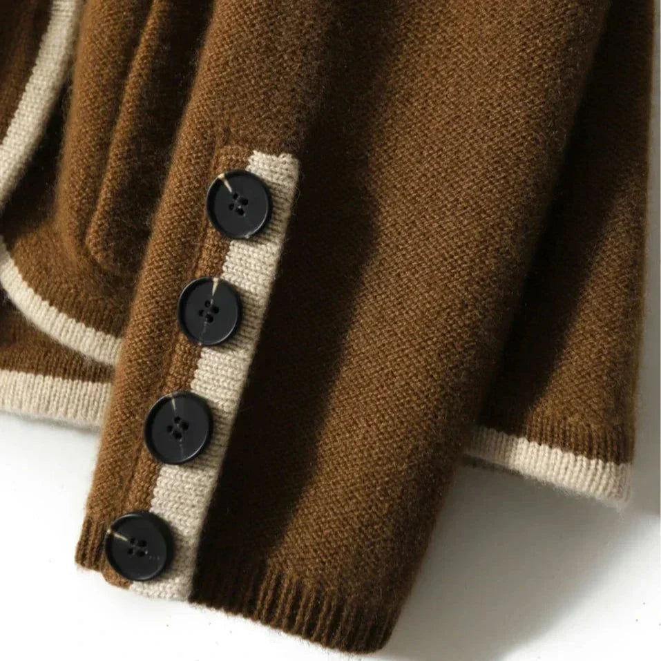Cardigan damski z guzikami i kieszeniami | N&W - 7