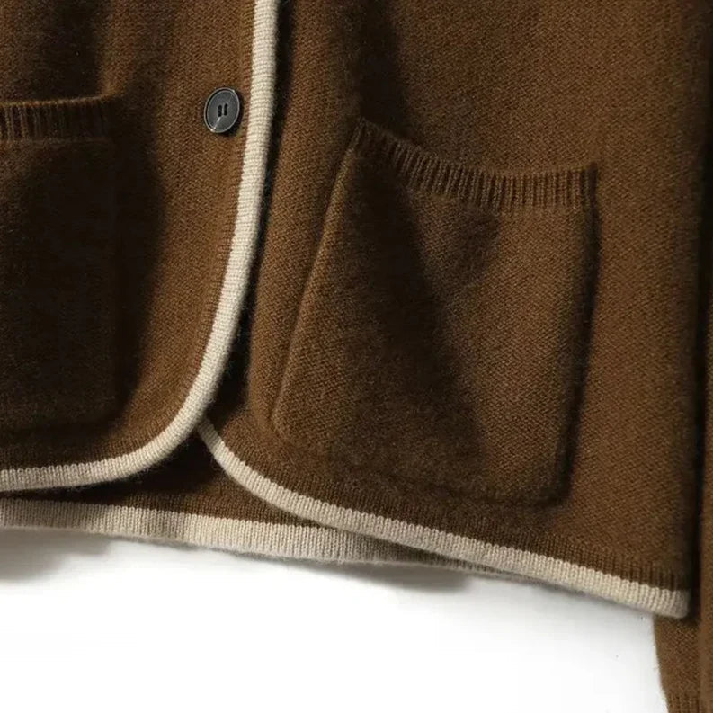 Cardigan damski z guzikami i kieszeniami | N&W - 8