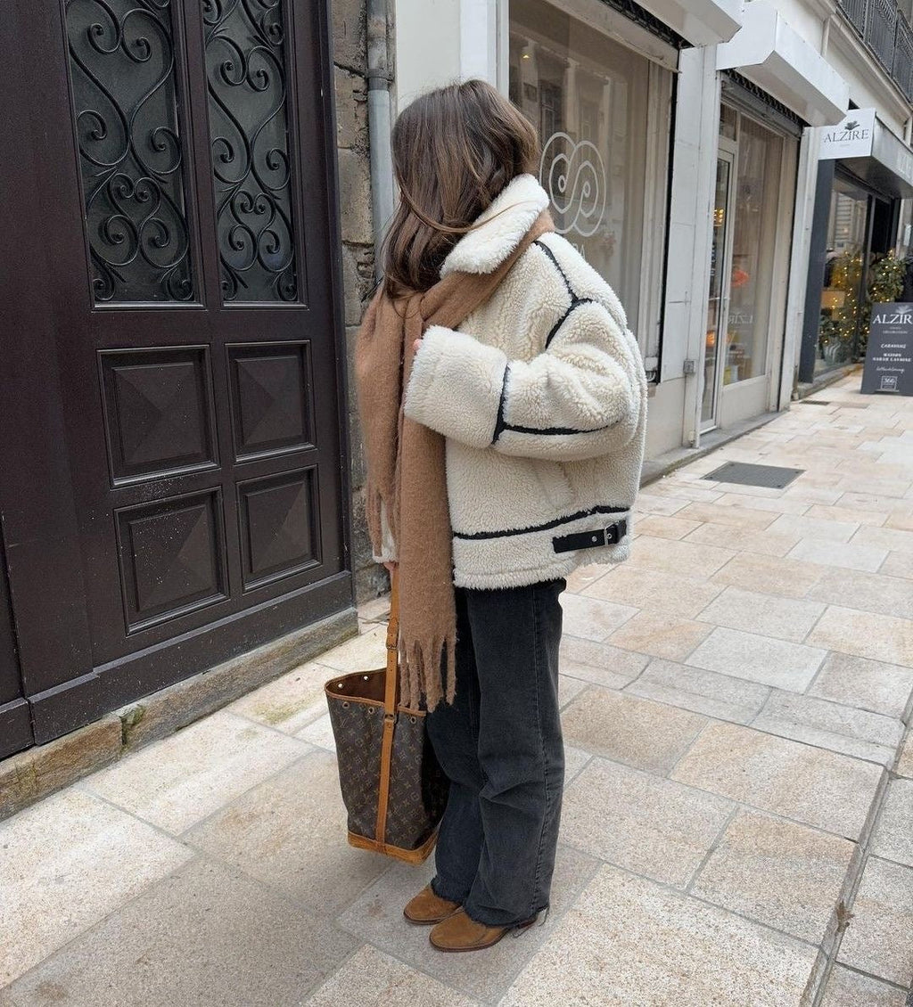 Kurtka damska w stylu oversized z kontrastowymi detalami | N&W - 2