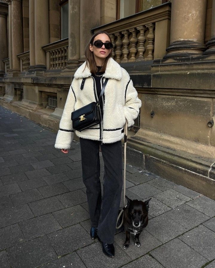 Kurtka damska w stylu oversized z kontrastowymi detalami | N&W - 3