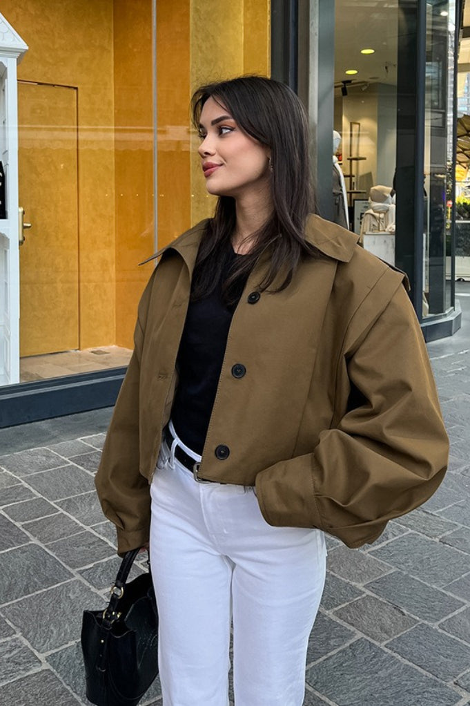 Kurtka Damska Oversized z Balonowymi Rękawami | N&W - 2