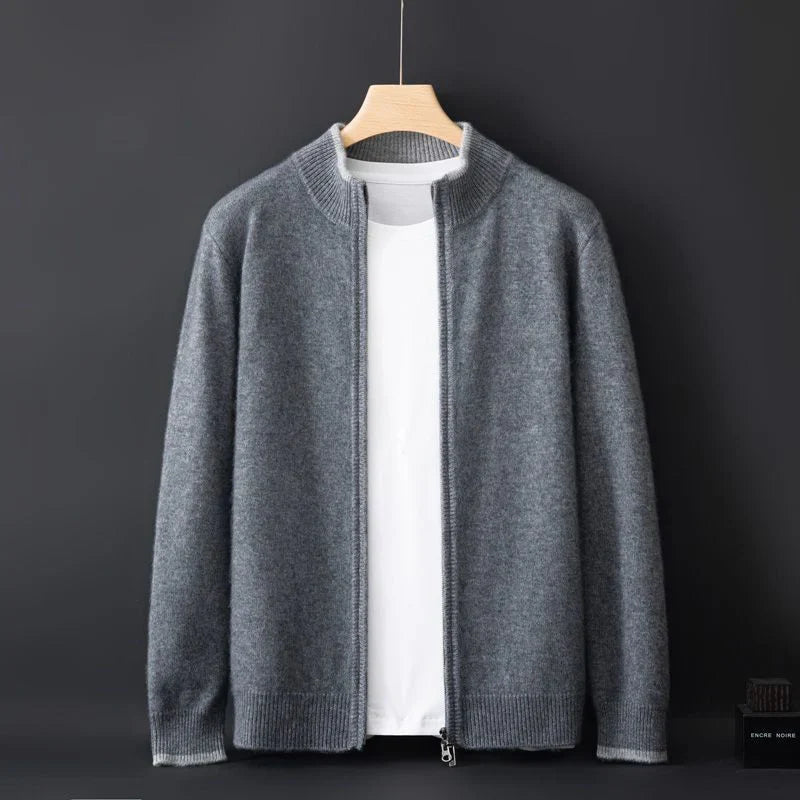 Sweter męski z zamkiem błyskawicznym i stójką | N&W - 5