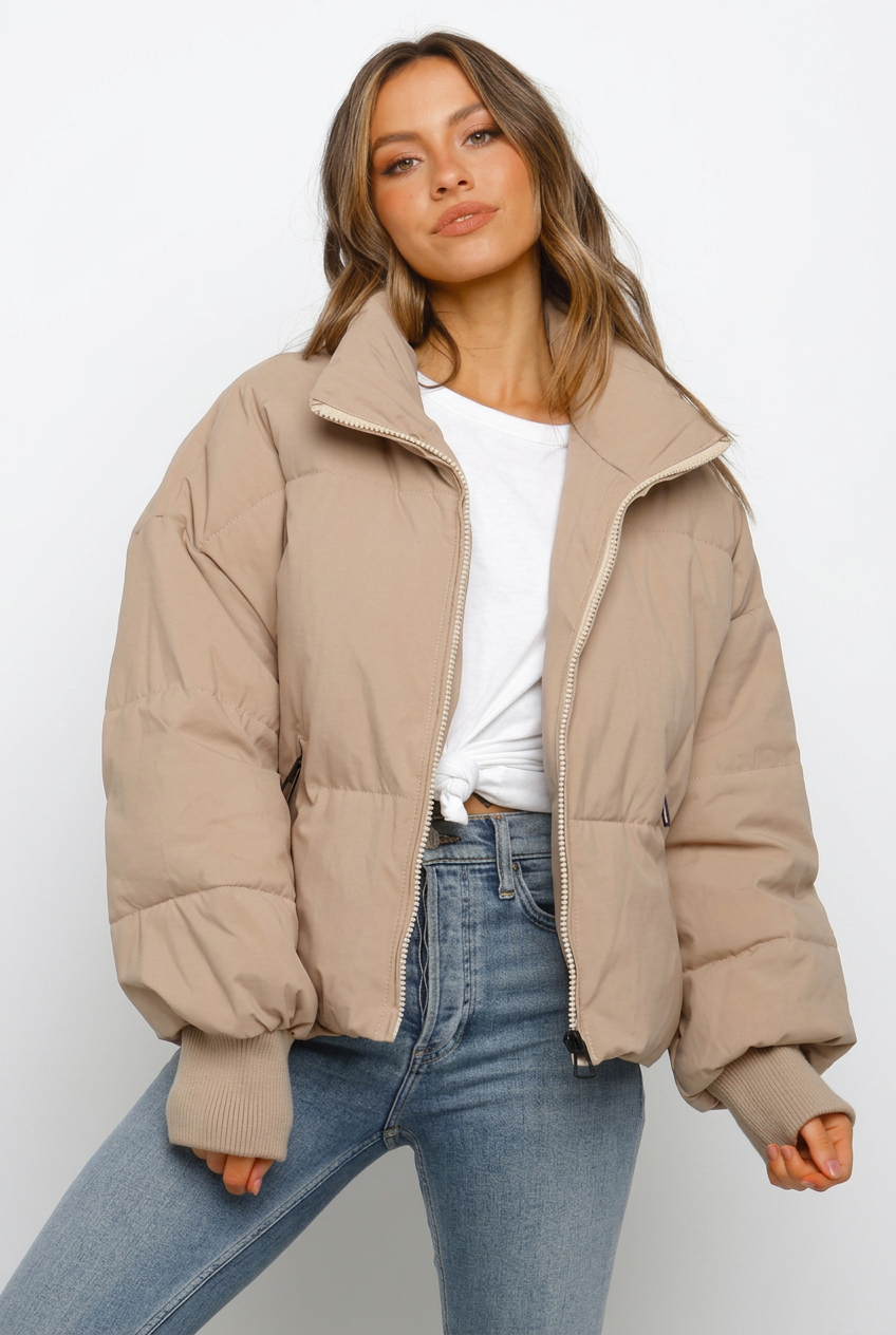 Kurtka damska z zamkiem i kołnierzem | N&W - 1