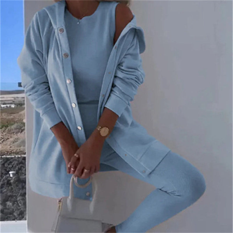 Zestaw Damski z Kapturkiem i Legginsami – Luźny Krój | N&W - 2