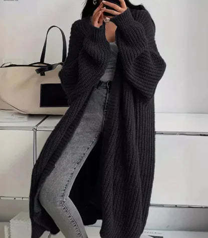 Cardigan damski o luźnym kroju z kieszeniami | N&W - 5