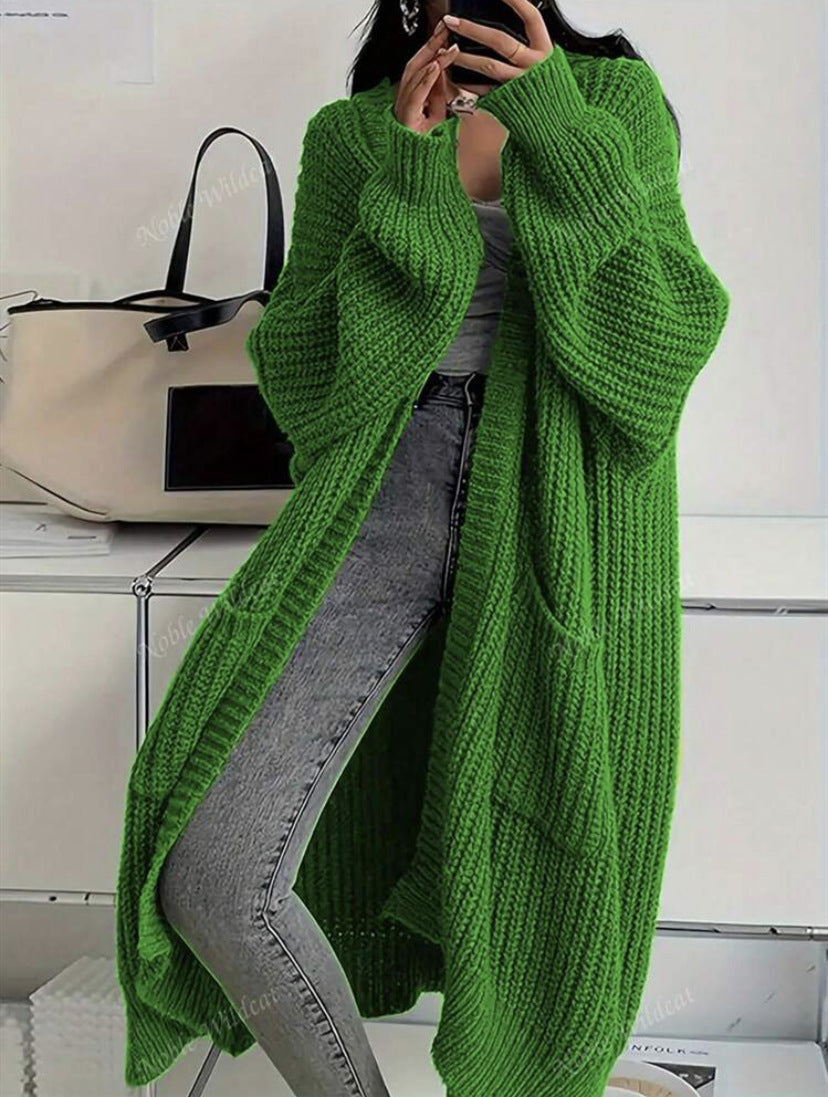 Cardigan damski o luźnym kroju z kieszeniami | N&W - 6