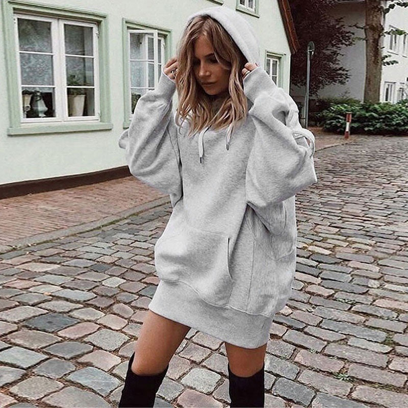 Hoodie damski z luźnym krojem i kapturem | N&W - 6