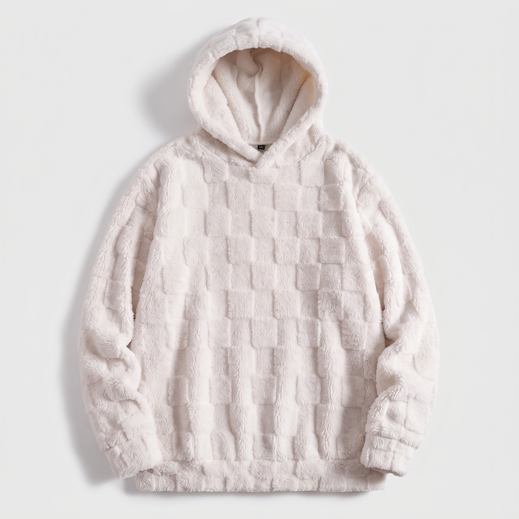 Hoodie damski z kapturem i strukturalnym wzorem | N&W - 2