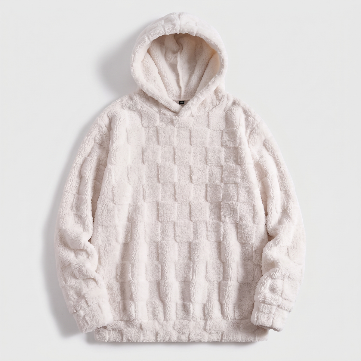 Hoodie damski z kapturem i strukturalnym wzorem | N&W - 2