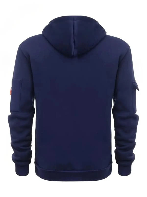 Hoodie męski z funkcjonalnymi kieszeniami i regulowanym kapturem | N&W - 4
