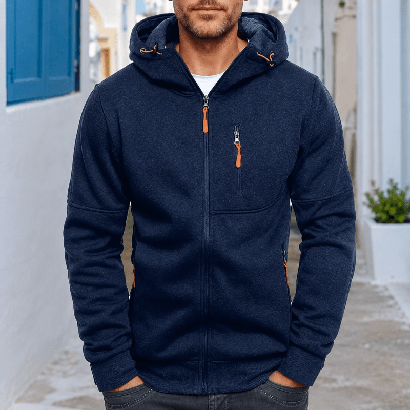 Hoodie męski z regulowanym kapturem i kieszeniami | N&W - 1