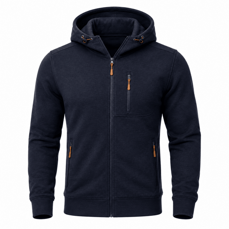 Hoodie męski z regulowanym kapturem i kieszeniami | N&W - 2