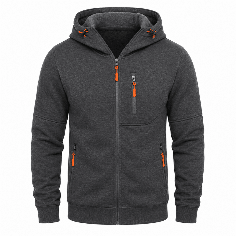 Hoodie męski z regulowanym kapturem i kieszeniami | N&W - 6