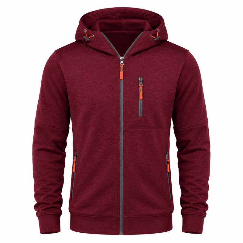 Hoodie męski z regulowanym kapturem i kieszeniami | N&W - 18