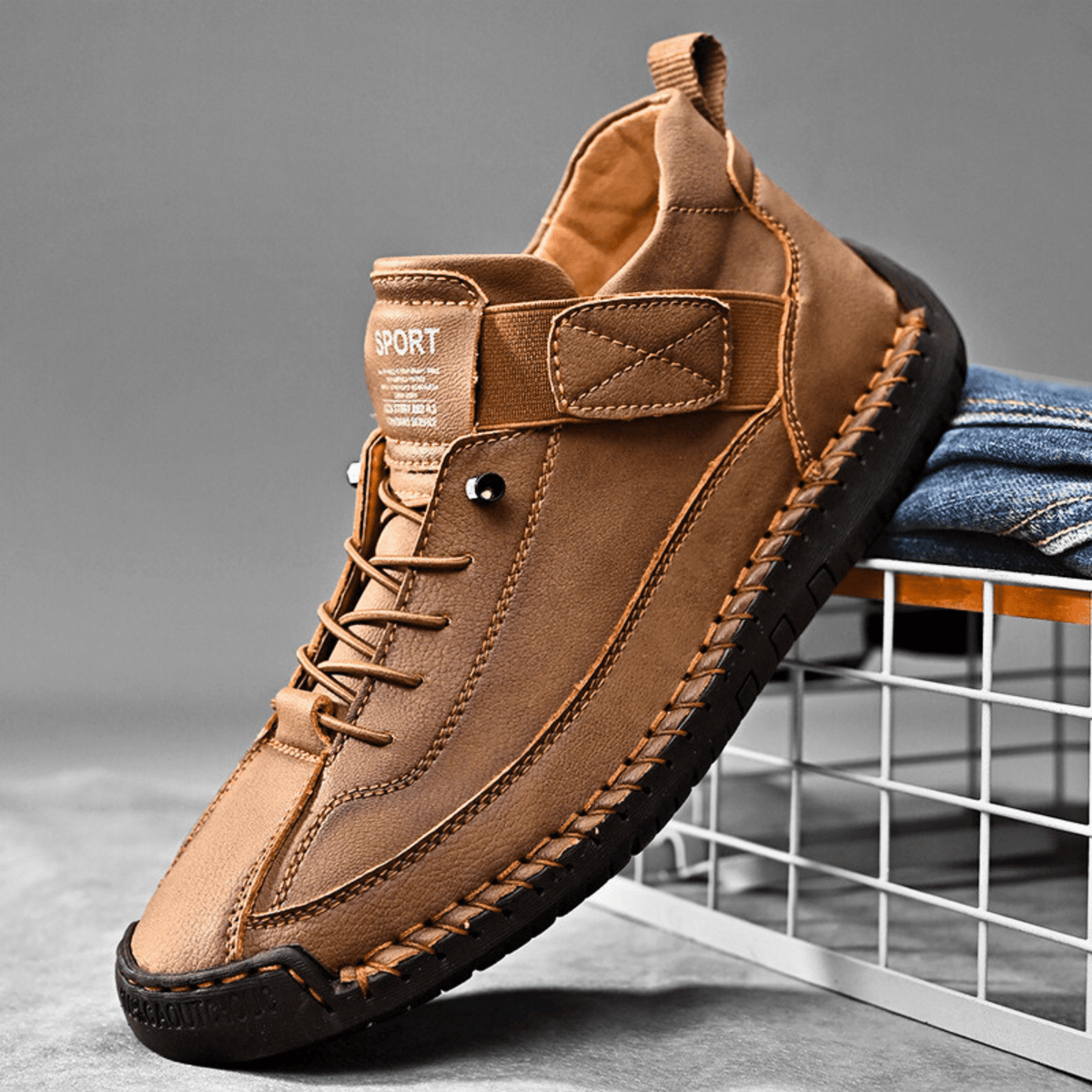 Męskie Buty Casual z wygodnym zapięciem na rzep i sportowym fasonem | N&W - 2