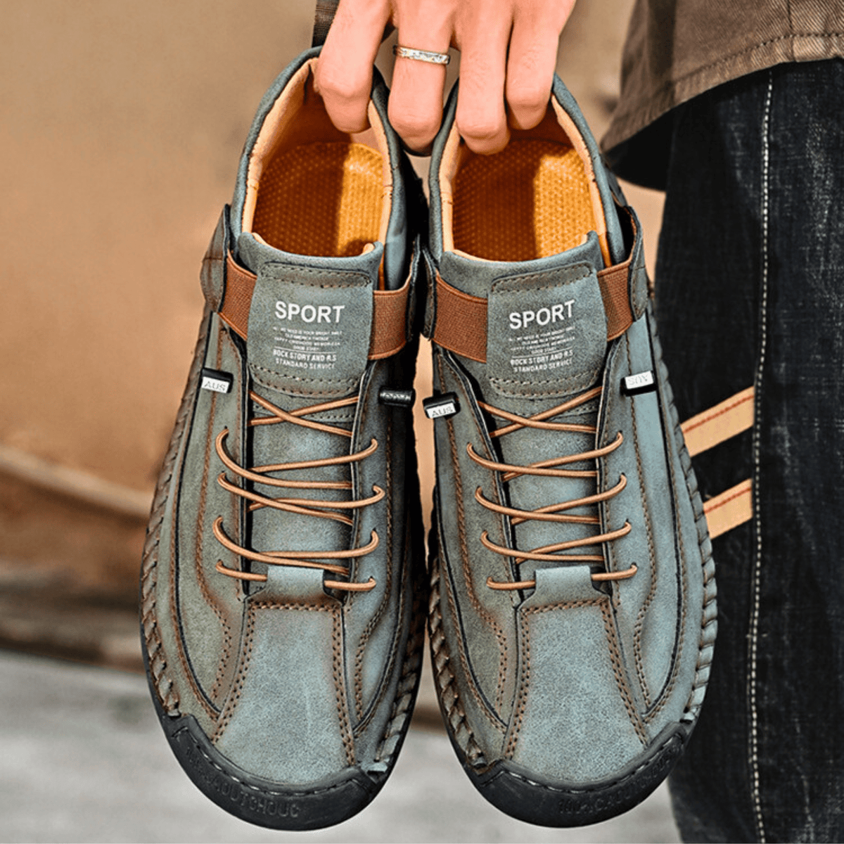 Męskie Buty Casual z wygodnym zapięciem na rzep i sportowym fasonem | N&W - 13
