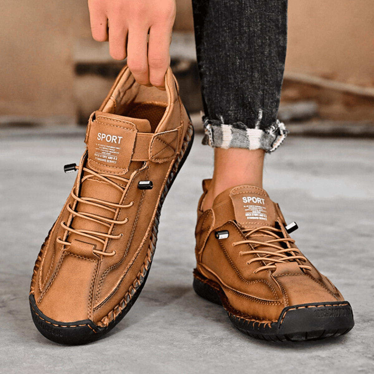 Męskie Buty Casual z wygodnym zapięciem na rzep i sportowym fasonem | N&W - 15