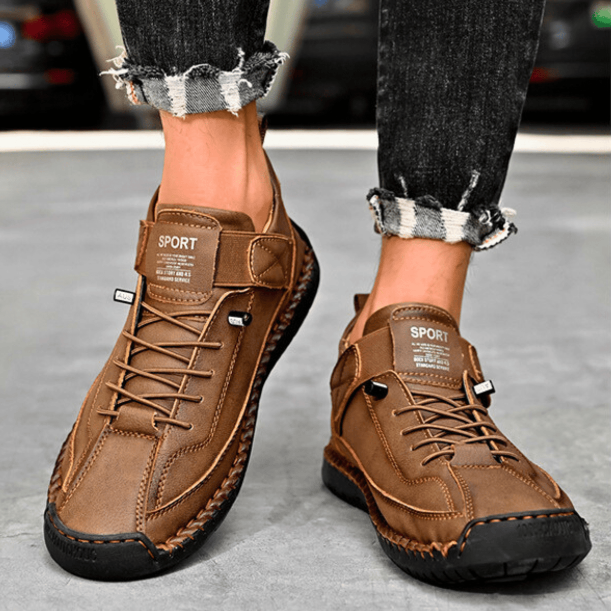 Męskie Buty Casual z wygodnym zapięciem na rzep i sportowym fasonem | N&W - 18
