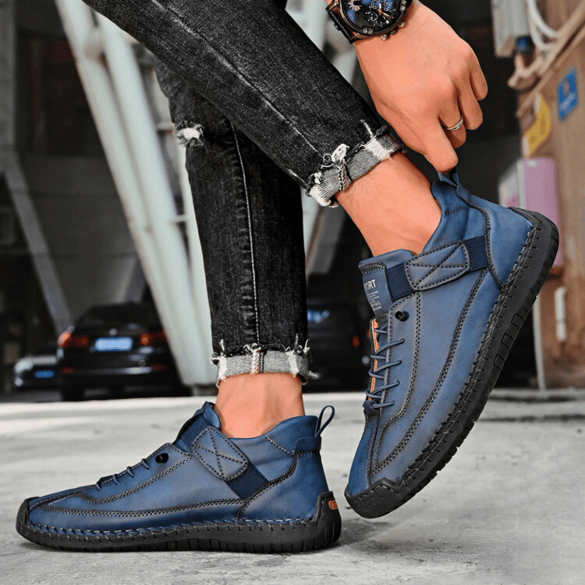 Męskie Buty Casual z wygodnym zapięciem na rzep i sportowym fasonem | N&W - 26