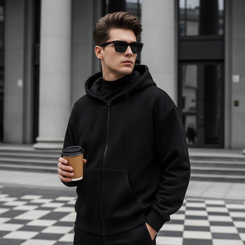 Hoodie męski z kapturem i dużą kieszenią | N&W - 2