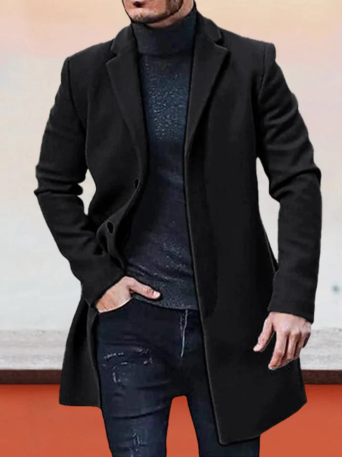 Elegancka męska kurtka z jednorzędowym zapięciem + kieszenie | N&W - 2