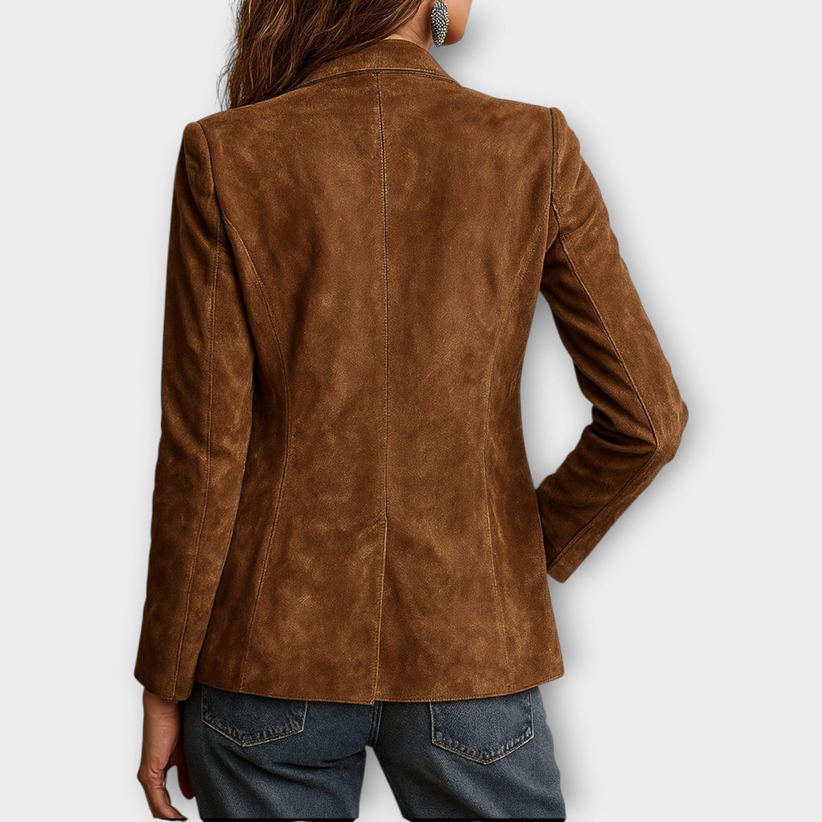 Blazer damski z dopasowanym krojem i kieszeniami | N&W - 3
