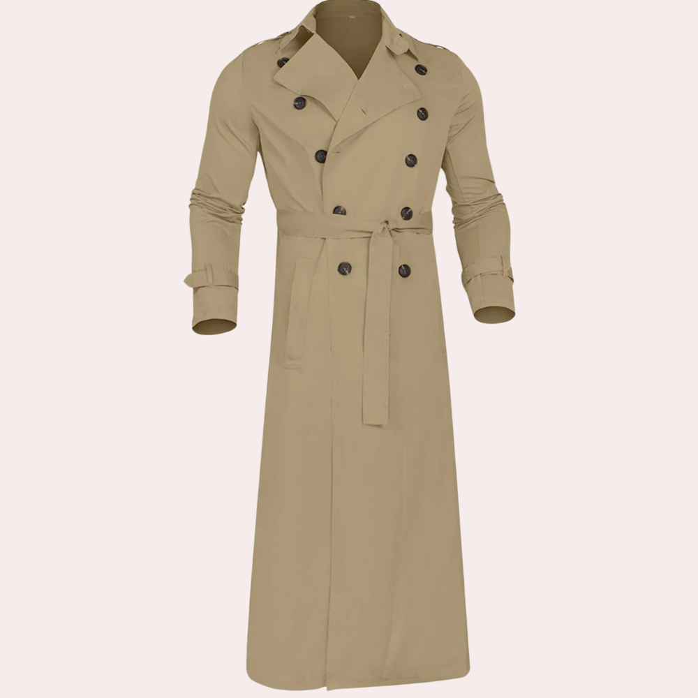Męski Trenchcoat – Elegancki Krój z Paseczkiem | N&W - 2