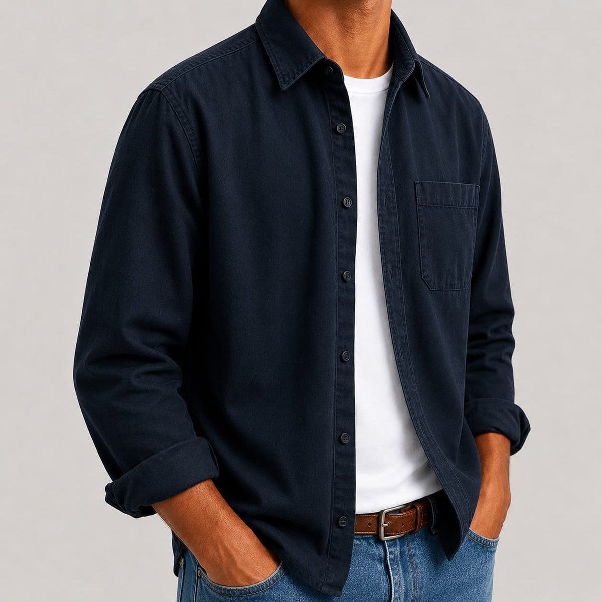 Koszula męska Button-Down z kieszonką | N&W - 6