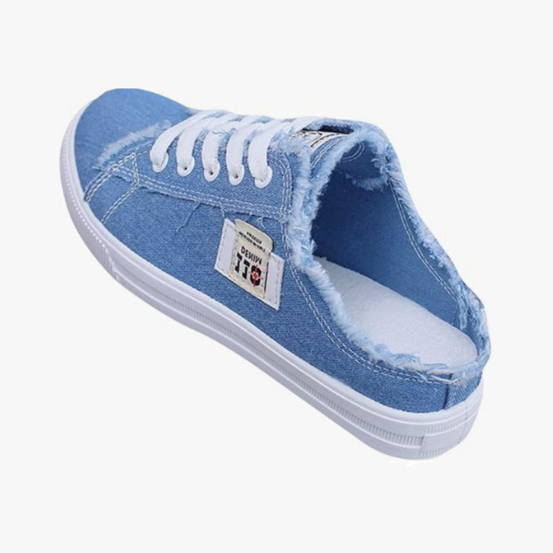 Sneakersy damskie z odkrytą piętą i przetarciami | N&W - 2