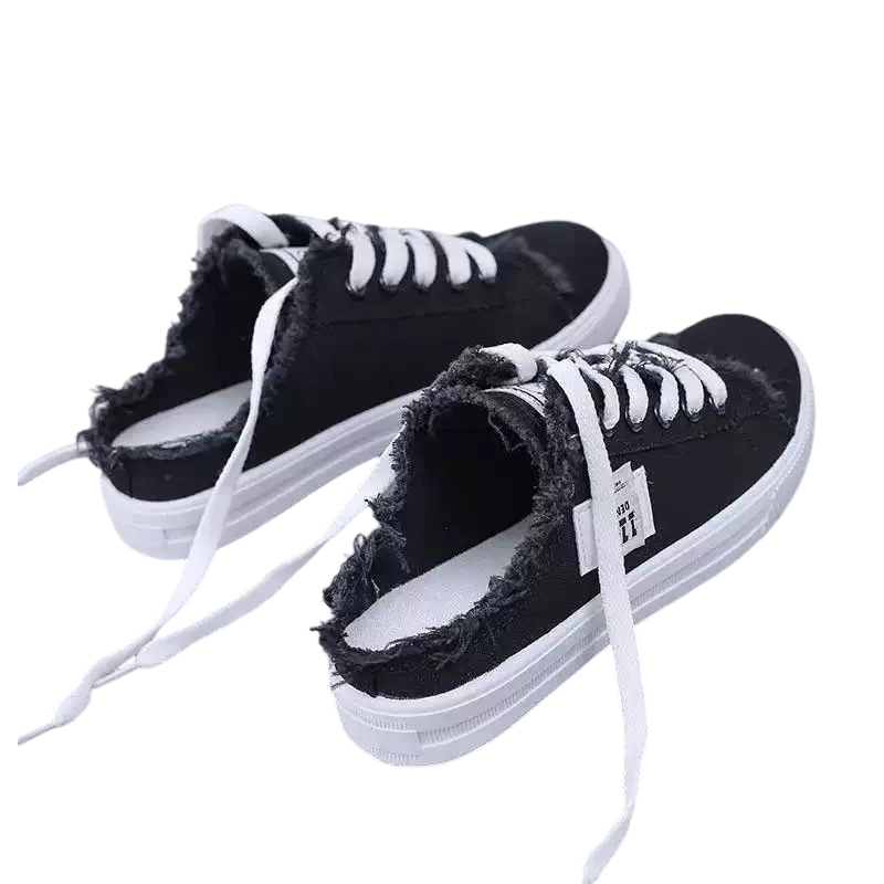 Sneakersy damskie z odkrytą piętą i przetarciami | N&W - 7