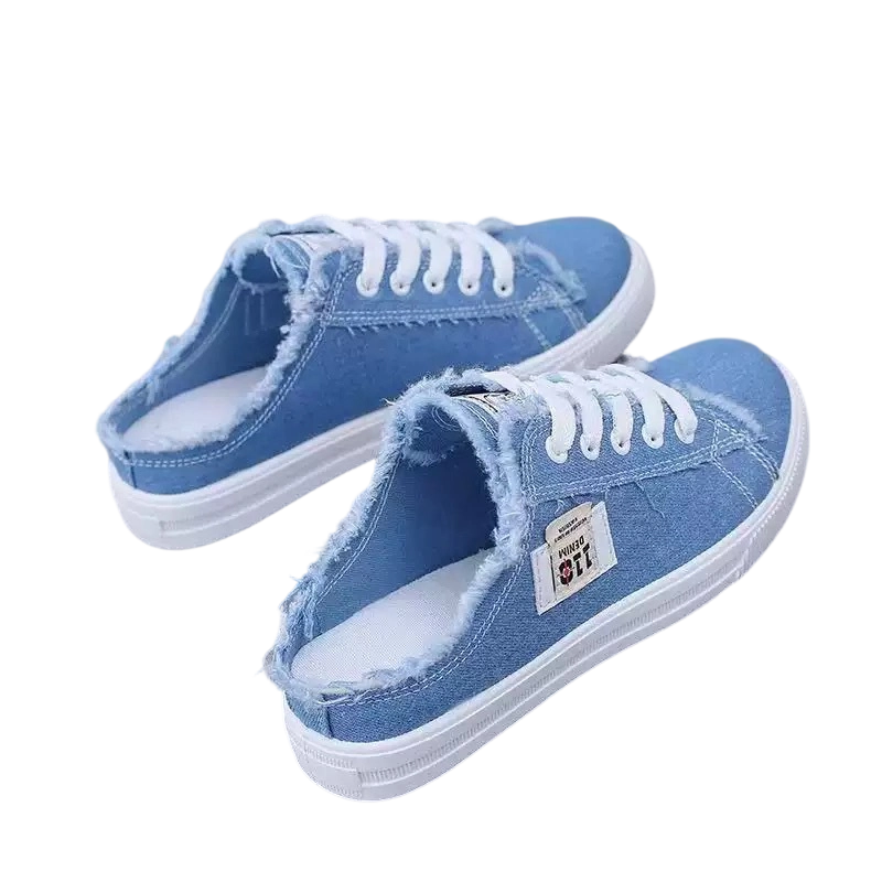 Sneakersy damskie z odkrytą piętą i przetarciami | N&W - 8