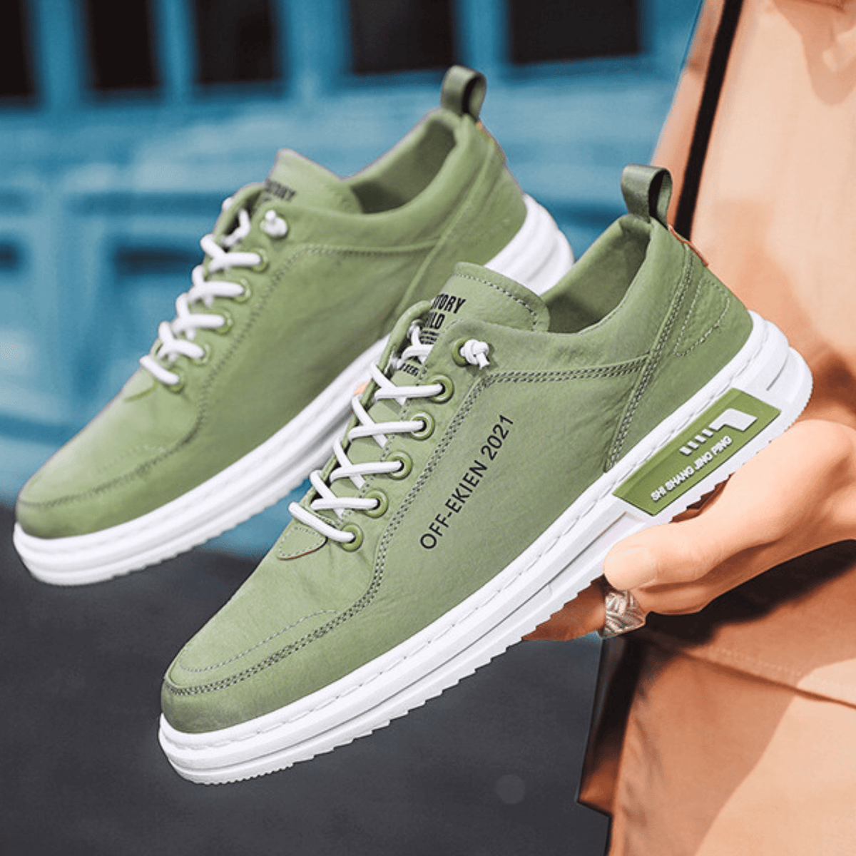 Sneakersy Męskie z Komfortowym Fasonem i Wyrazistym Detalem | N&W - 11 - Nowa-aura