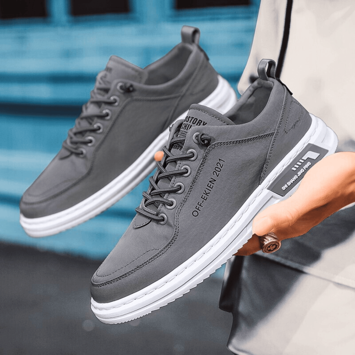 Sneakersy Męskie z Komfortowym Fasonem i Wyrazistym Detalem | N&W - 13 - Nowa-aura