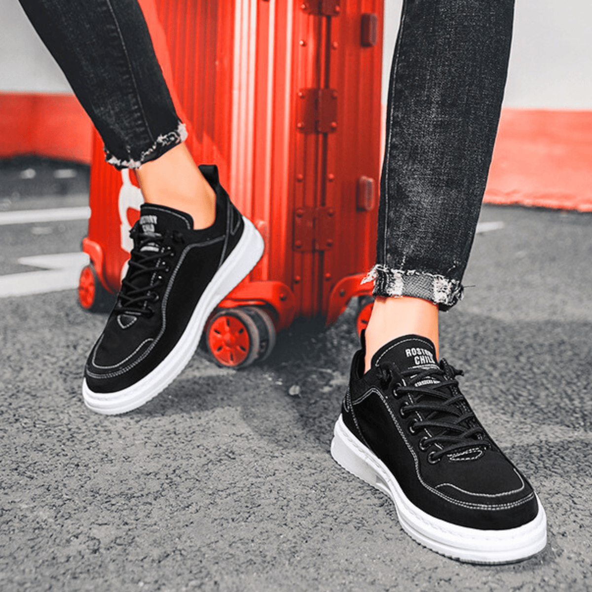 Sneakersy Męskie z Komfortowym Fasonem i Wyrazistym Detalem | N&W - 19 - Nowa-aura