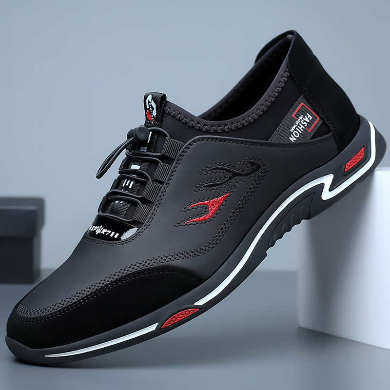 Męskie Buty Slip-On o Sportowym Kroju z Elastyczną Podeszwą | N&W - 4 - Nowa-aura
