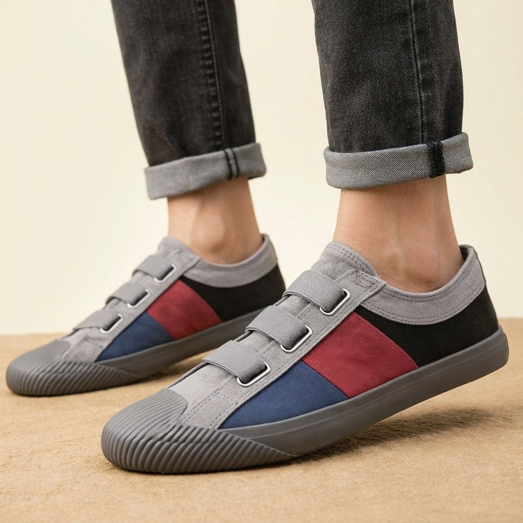 Sneakersy męskie z praktycznymi zapięciami i nowoczesnym krojem | N&W - 2 - Nowa-aura