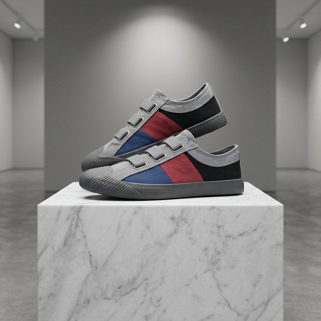 Sneakersy męskie z praktycznymi zapięciami i nowoczesnym krojem | N&W - 4 - Nowa-aura