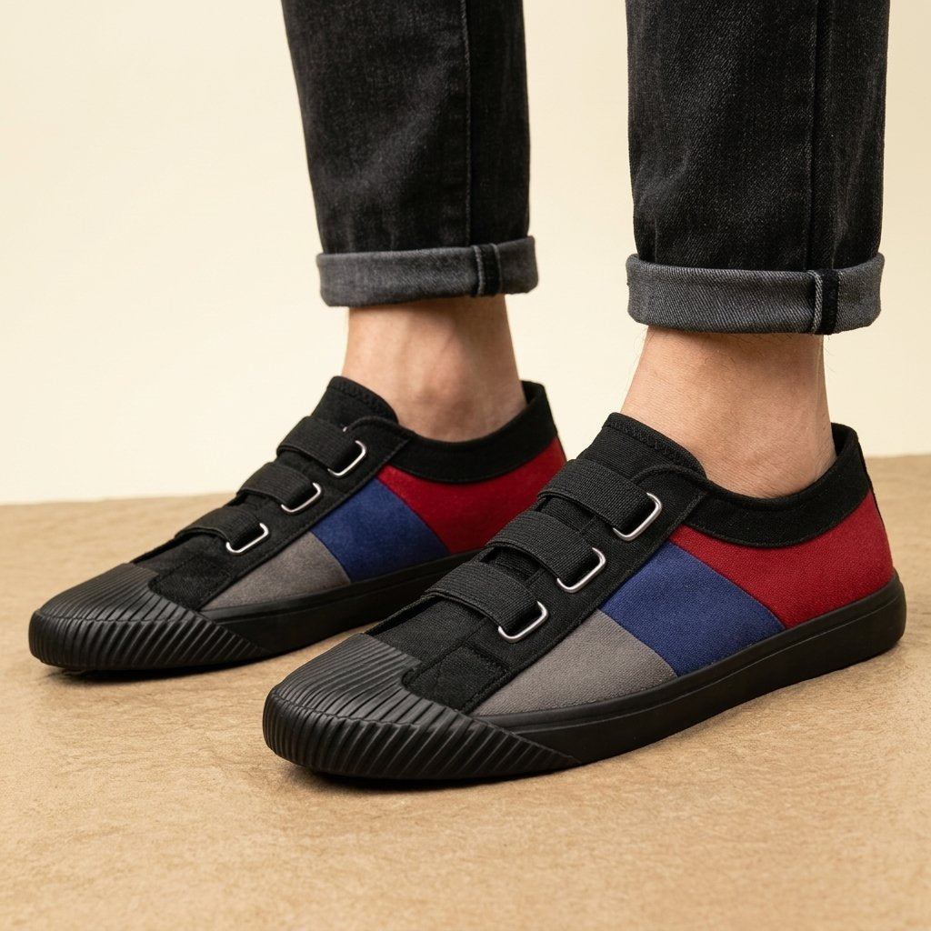 Sneakersy męskie z praktycznymi zapięciami i nowoczesnym krojem | N&W - 6 - Nowa-aura