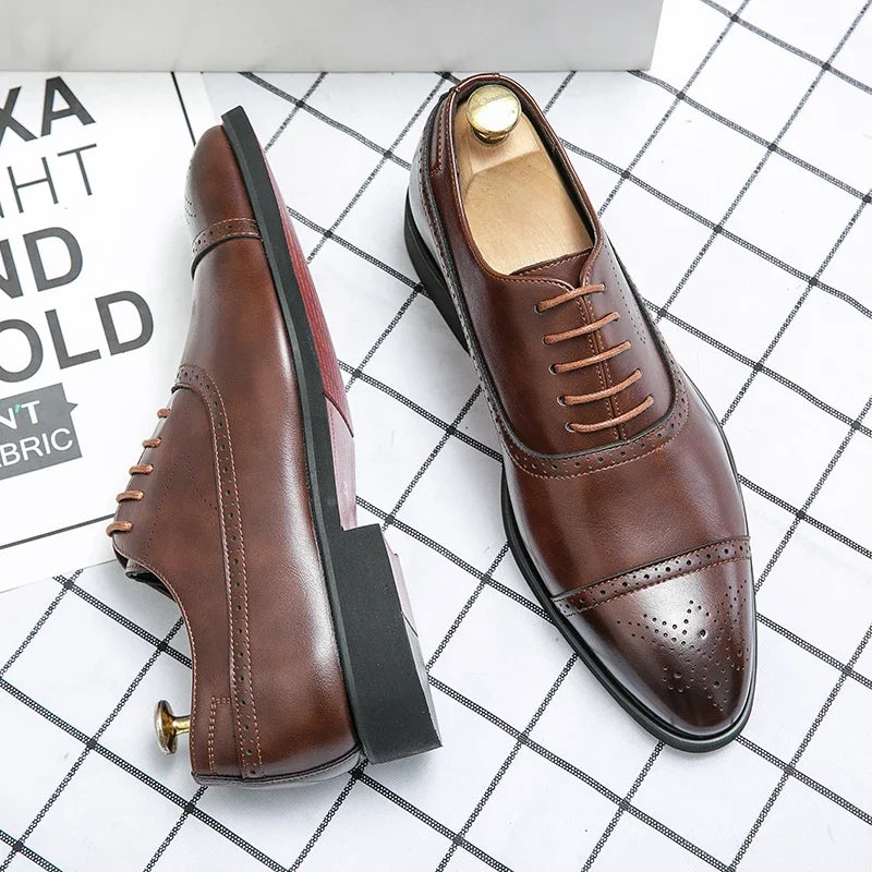 Buty Męskie Sznurowane z Cap-Toe | Elegancki Krój | N&W - 4 - Nowa-aura