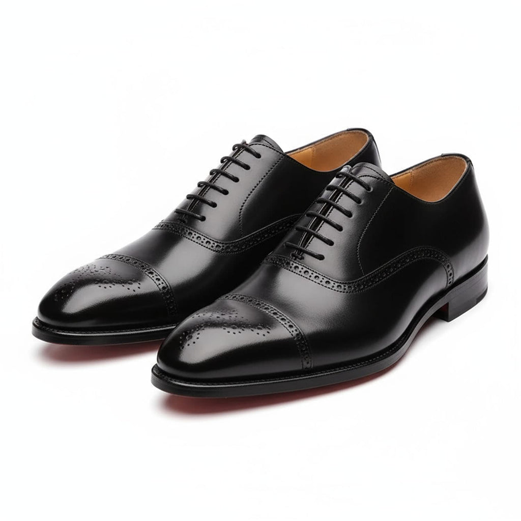 Buty Męskie Sznurowane z Cap-Toe | Elegancki Krój | N&W - 6 - Nowa-aura