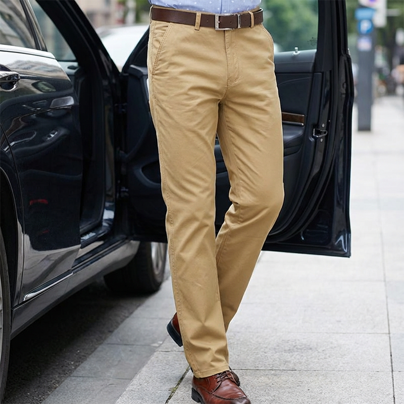 Spodnie Męskie Slim Fit z Klasycznym Wykończeniem | N&W - 5 - Nowa-aura