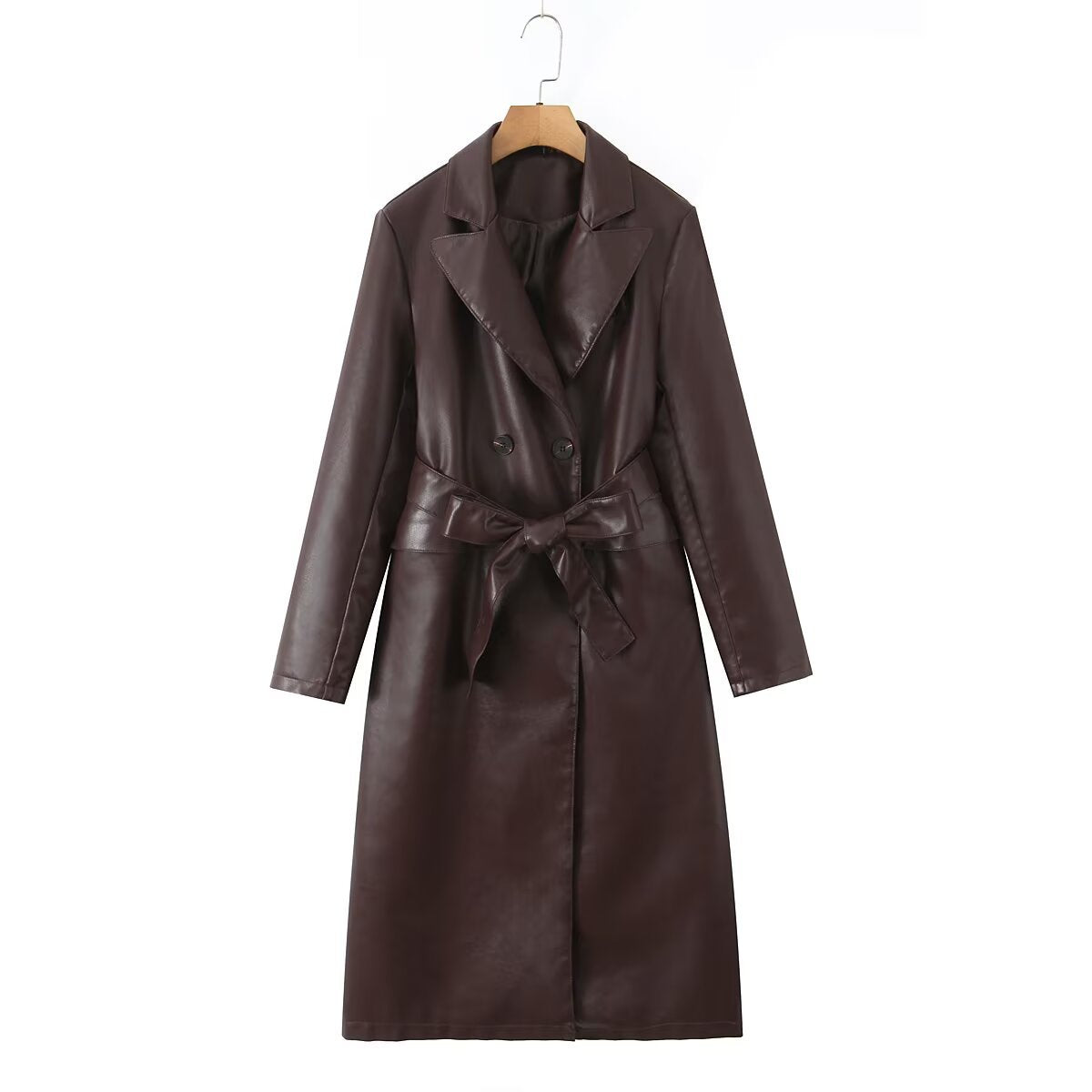 Płaszcz Trench Damski z paskiem i podwójnym zapięciem | K&M - 1 - Krawczykmoda