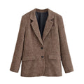 Blazer damski z klasycznymi klapami i kieszeniami | K&M - 3 - Krawczykmoda