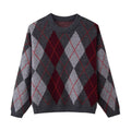 Pullover damski w romby z luźnym krojem | K&M - 2 - Krawczykmoda